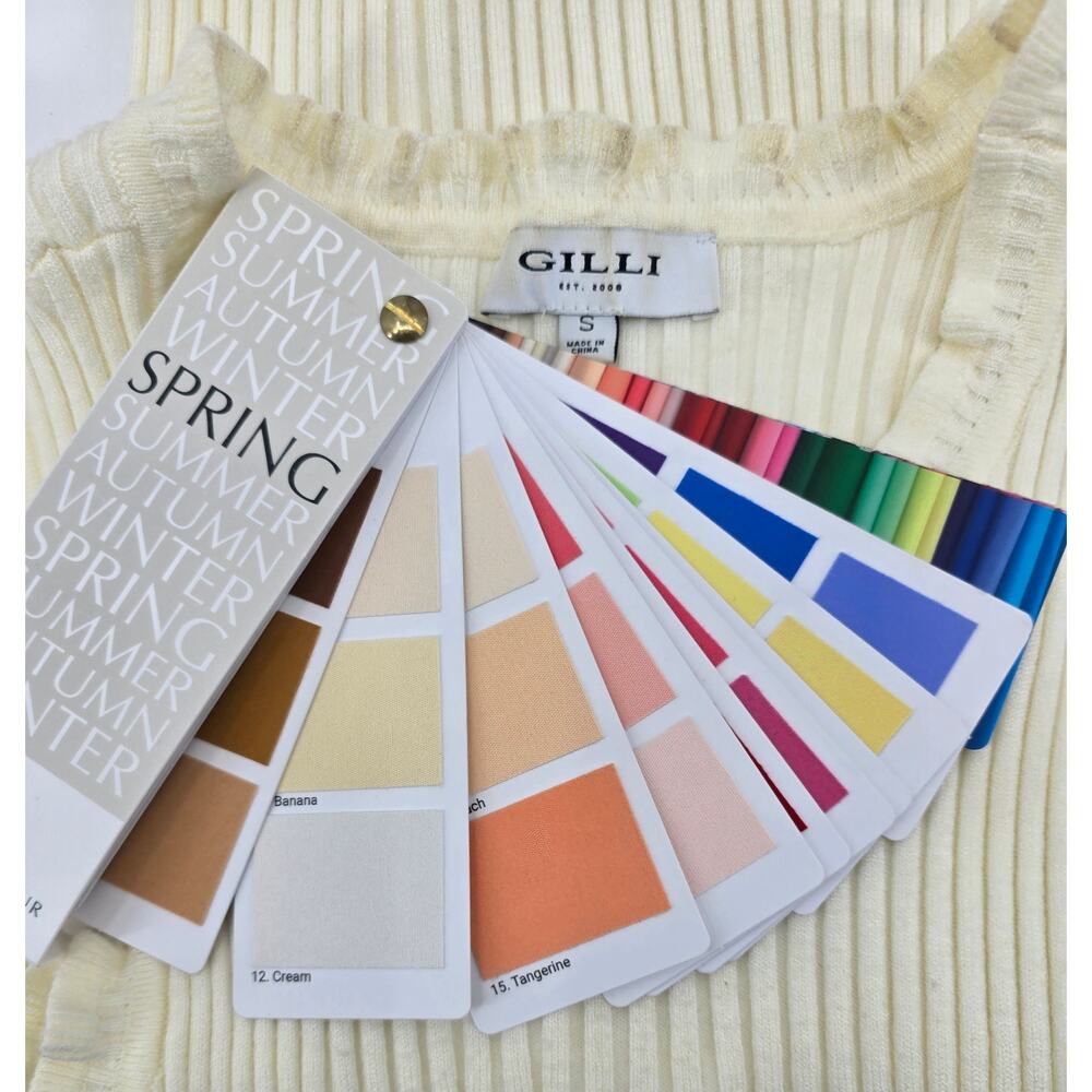 Gilli Minimalist Twee Ribbed Knit Ruffle Sleeve‎ Tank - Picture 4 of 5